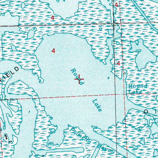 Topographic Map of Round Lake, LA