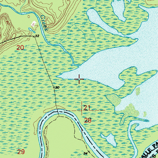 Topographic Map of Routh Creek, LA