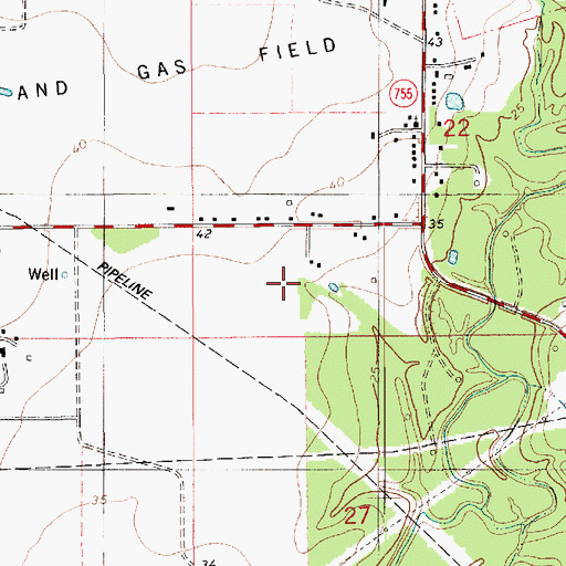 Topographic Map of Ruppert Lake, LA