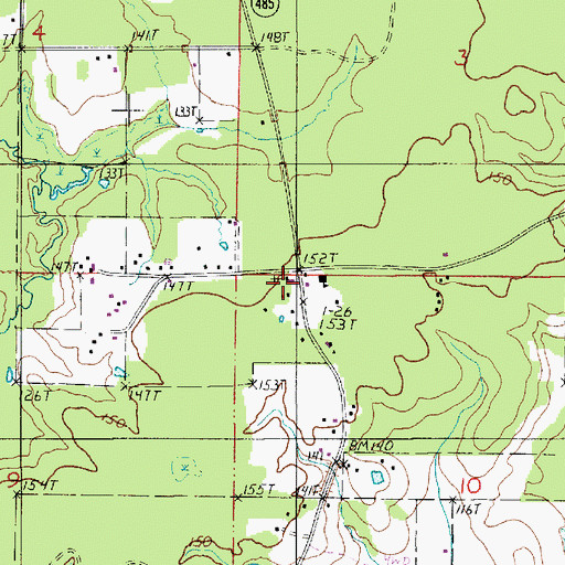Topographic Map of Saint Annes Church, LA