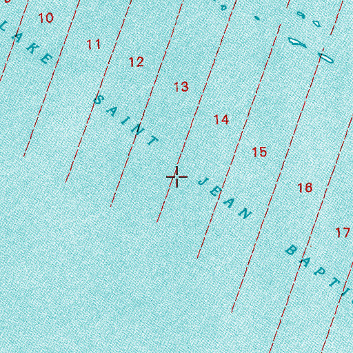 Topographic Map of Lake Saint Jean Baptiste, LA