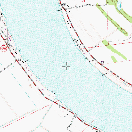 Topographic Map of Lake Saint John, LA