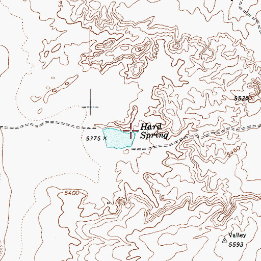 Topographic Map of Hard Spring, AZ
