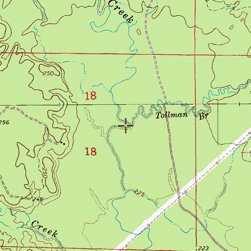 Topographic Map of Tollman Branch, AR