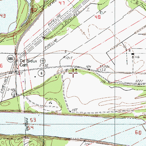 Topographic Map of Saint Joseph Church, LA