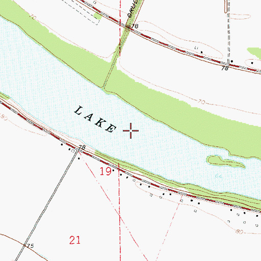 Topographic Map of Lake Saint Joseph, LA