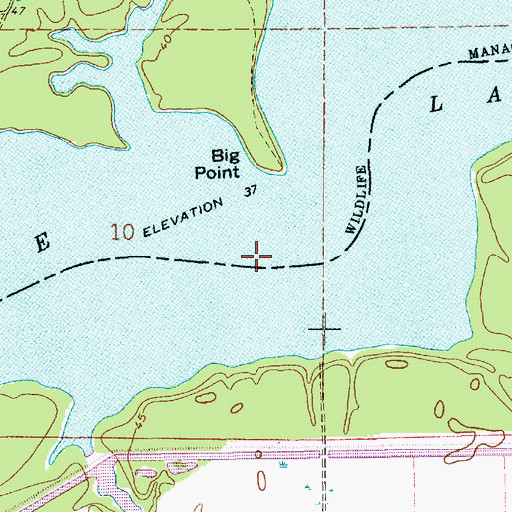 Topographic Map of Saline Lake, LA