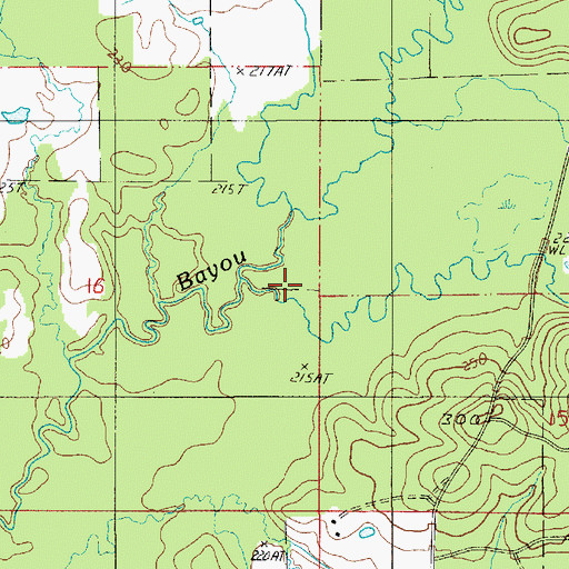 Topographic Map of San Miguel Creek, LA