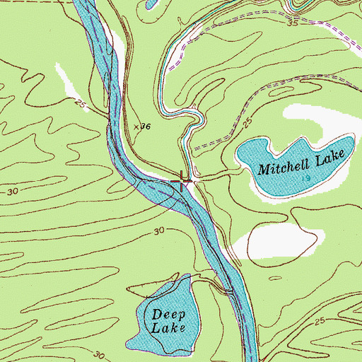 Topographic Map of Sandy Creek, LA