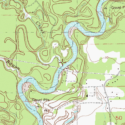 Topographic Map of Sandy Creek, LA