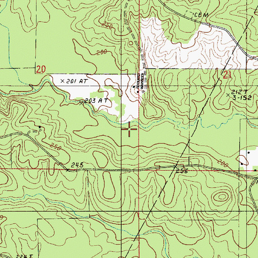 Topographic Map of Santabarb Creek, LA