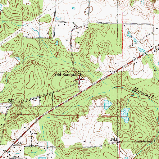 Topographic Map of Old Sarepta Church, LA