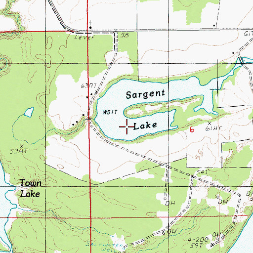 Topographic Map of Sargent Lake, LA