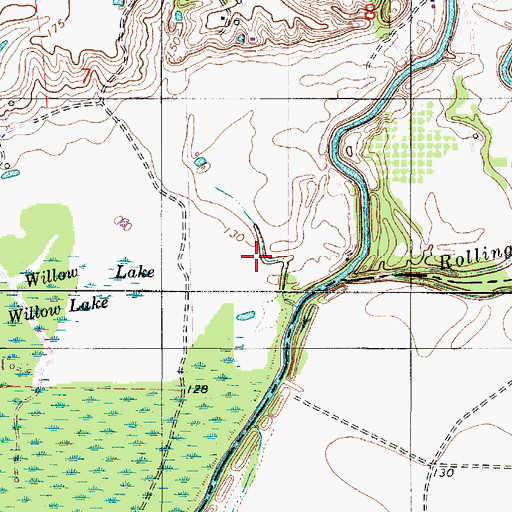 Topographic Map of Sawlog Lake, LA