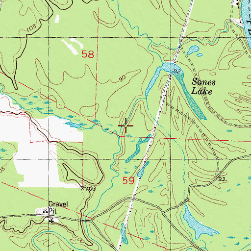 Topographic Map of Scarboroughs Creek, LA