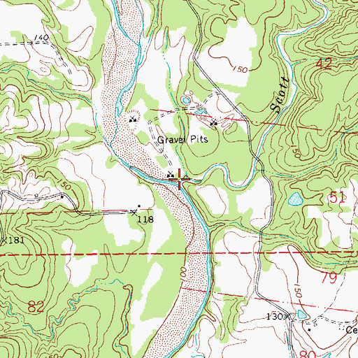 Topographic Map of Scott Creek, LA