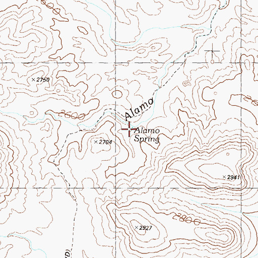 Topographic Map of Alamo Spring, AZ