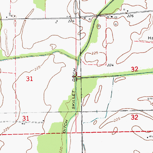 Topographic Map of Toms Creek, AR