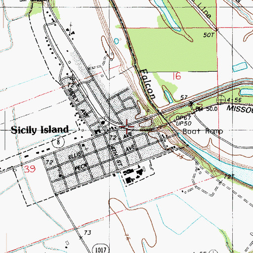 Topographic Map of Sicily Island, LA