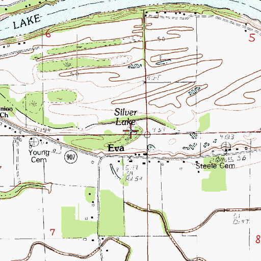 Topographic Map of Silver Lake, LA
