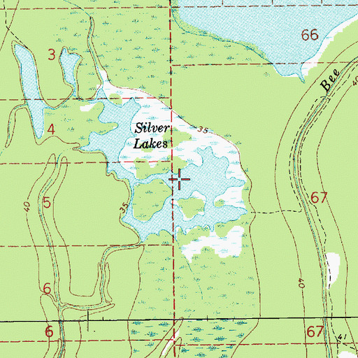 Topographic Map of Silver Lakes, LA