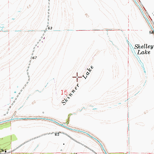 Topographic Map of Skinner Lake, LA