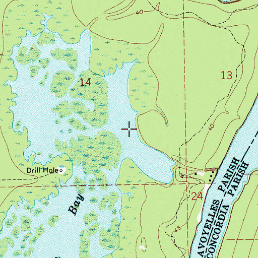 Topographic Map of Smith Bay, LA