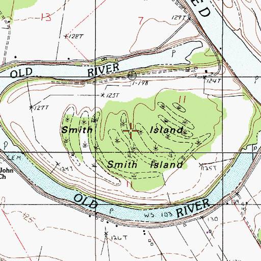 Topographic Map of Smith Island, LA