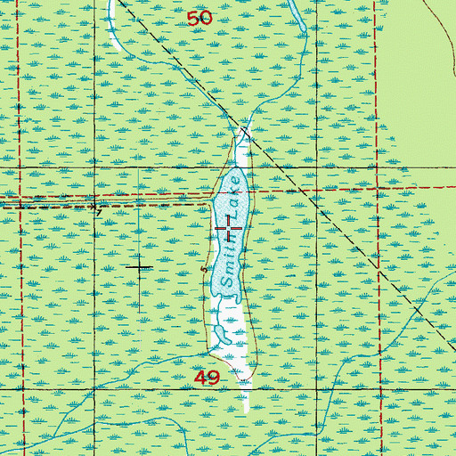 Topographic Map of Smith Lake, LA