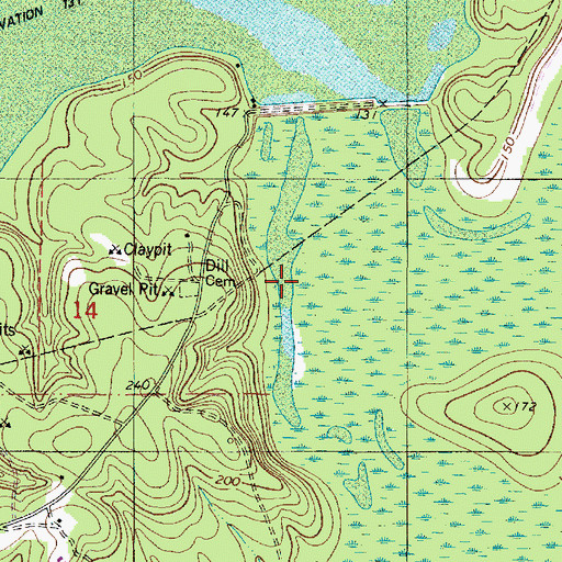 Topographic Map of Smithport Lake, LA