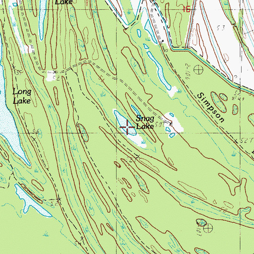 Topographic Map of Snag Lake, LA