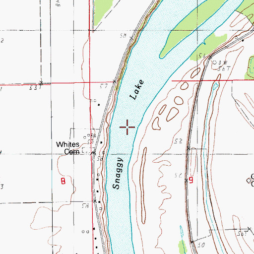 Topographic Map of Snaggy Lake, LA