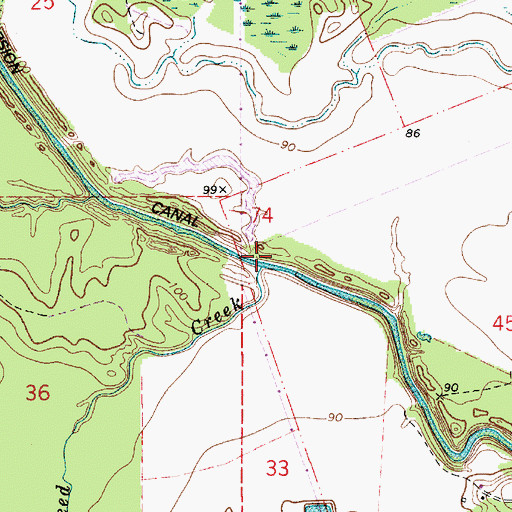 Topographic Map of Sneed Creek, LA