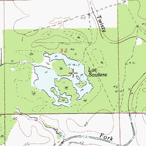 Topographic Map of Lac Saulire, LA