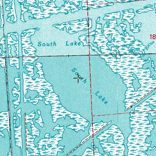 Topographic Map of South Lake, LA