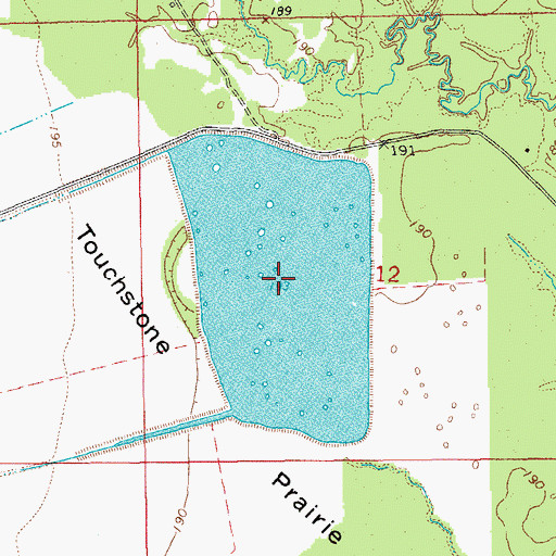 Topographic Map of Touchstone Prairie, AR