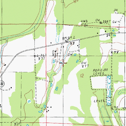 Topographic Map of Southwest Delhi Oil Field, LA