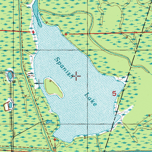 Topographic Map of Spanish Lake, LA