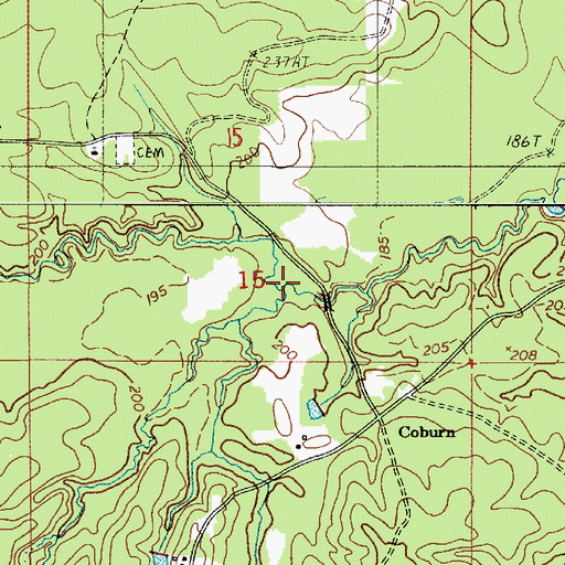 Topographic Map of Spring Branch, LA