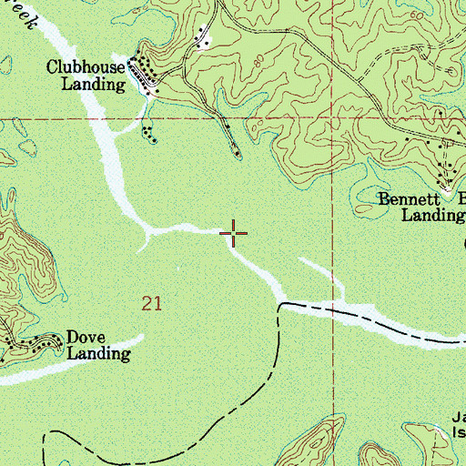 Topographic Map of Spring Creek, LA