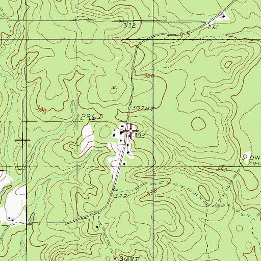 Topographic Map of Springhill Baptist Church, LA