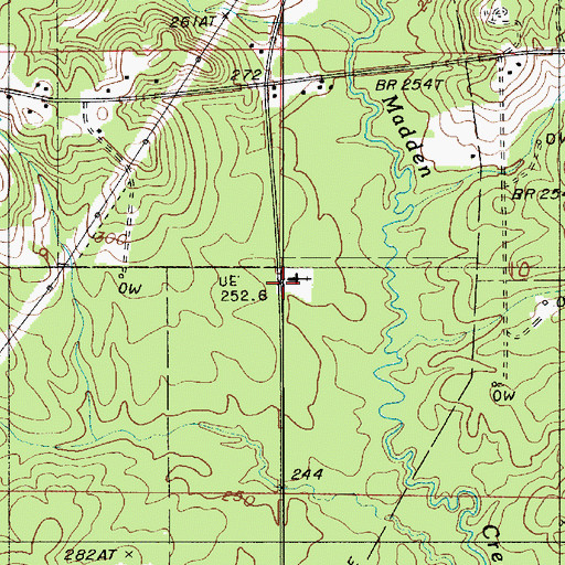 Topographic Map of Springhill Baptist Church, LA