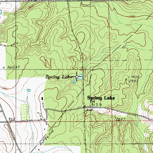 Topographic Map of Spring Lake, LA