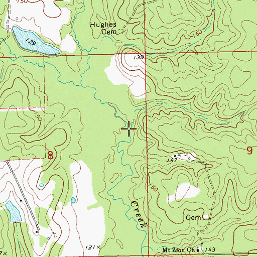 Topographic Map of Squirrel Creek, LA