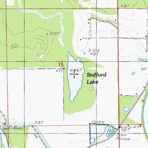 Topographic Map of Stafford Lake, LA