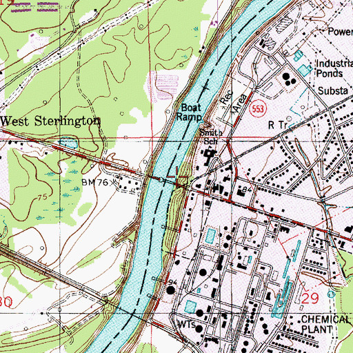 Topographic Map of Sterlington, LA