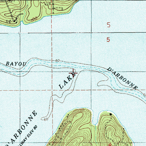Topographic Map of Stowe Creek, LA