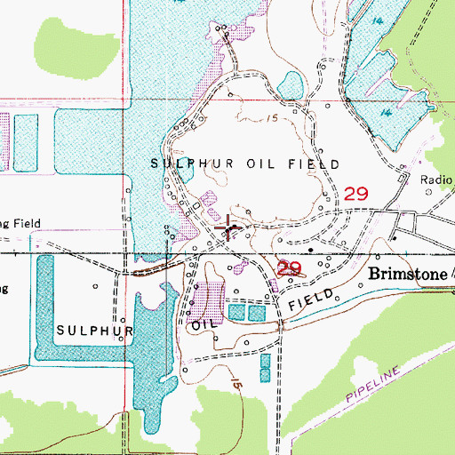Topographic Map of Sulphur Oil Field, LA
