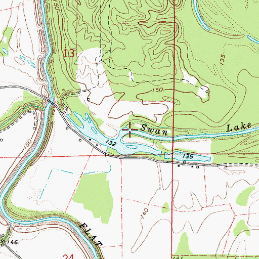Topographic Map of Swan Lake, LA