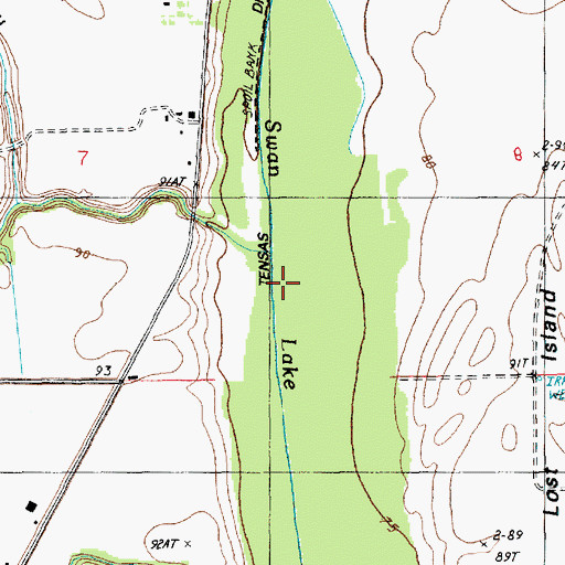 Topographic Map of Swan Lake, LA